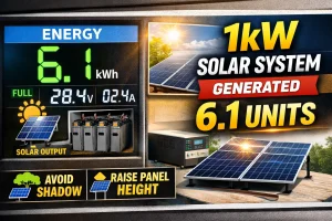 units per 1kw solar power